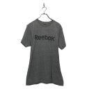 【中古】【古着】 Reebok 半袖 ロゴ Tシャツ M グレーリーボック プリント スポーツウエア クルーネック 古着卸 アメリカ仕入 a604-6584
