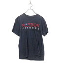 【中古】【古着】 Reebok 半袖 ロゴ Tシャツ S ネイビー リーボック スポーツウエア クルーネック 古着卸 アメリカ仕入 a604-6585