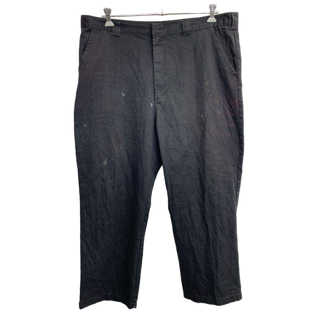 Pants - 【中古】【古着】 Dickies ワークパンツ W44 ディッキーズ ビッグサイズ ブラック 古着卸 アメリカ仕入 2404-769