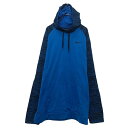 【中古】【古着】 NIKE ロゴ スウェット パーカー ナイキ 3XL ブルー ビッグサイズ ラグラン 裏起毛 プルオーバー プリント 古着卸 アメリカ仕入 a604-6838