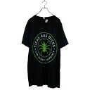 【中古】【古着】 CANVAS 半袖 プリントTシャツ L ブラック グリーン クルーネック DICKS 古着卸 アメリカ仕入 a604-6977(4)