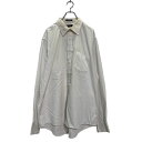 【中古】【古着】 CHAPS 長袖 無地シャツ 2XL ホワイト チャップス ビッグサイズ シンプル 胸ポケット 古着卸 アメリカ仕入 a604-7019