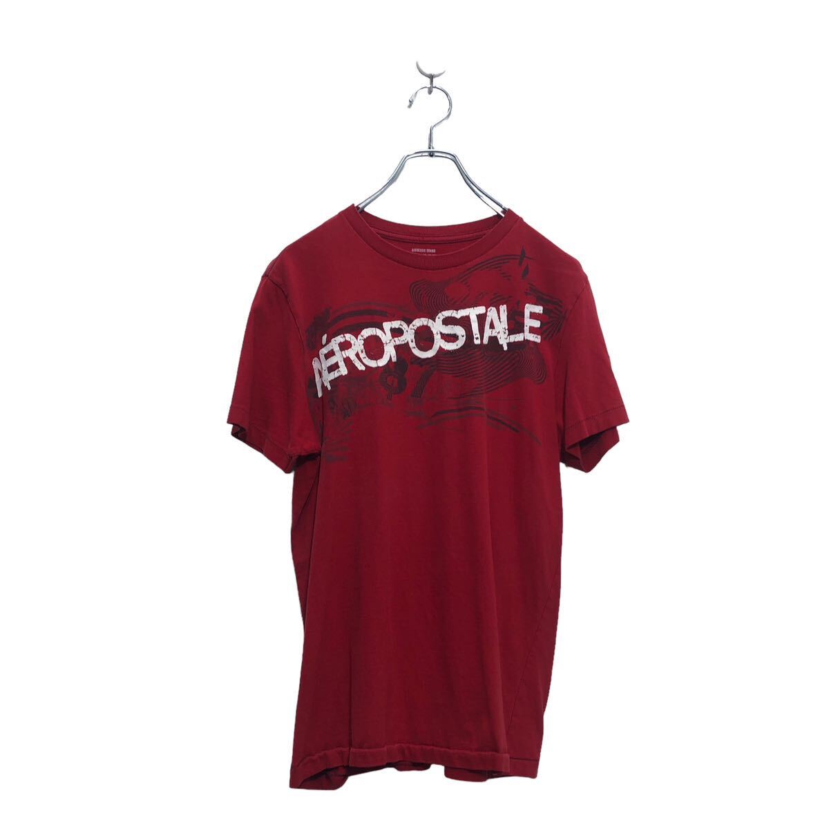 【中古】【古着】 AEROPOSTALE 半袖 プリント Tシャツ レッド M クルーネック 古着卸 アメリカ仕入 a604-7056