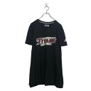 【中古】【古着】 adidas 半袖 ロゴ Tシャツ アディダス 2XL ブラック ビッグサイズ プリント クルーネック 古着卸 アメリカ仕入 a604-7064(4)
