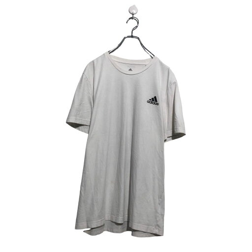 【中古】【古着】 adidas 半袖 ロゴ Tシャツ アディダス L ホワイト バックプリント クルーネック 古着卸 アメリカ仕入 a604-7105 【中古】【古着】 adidas 半袖 ロゴ Tシャツ アディダス L ホワイト バックプリント クルーネック 古着卸 アメリカ仕入 a604-7105