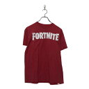 【中古】【古着】 Fortnite 半袖 プリント Tシャツ M フォートナイト ピンク ロゴ クルーネック 古着卸 アメリカ仕入 a604-7142