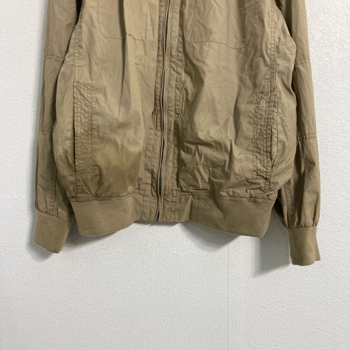 【中古】【古着】 CANDAS ジップアップ ジャケット XL～ ベージュ ビッグサイズ 古着卸 アメリカ仕入 a604-7249