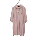 【中古】【古着】 NAUTICA 半袖 無地ポロシャツ XL ライトピンク ノーティカ ビッグサイズ ワンポイントロゴ 古着卸 アメリカ仕入 a604-7291