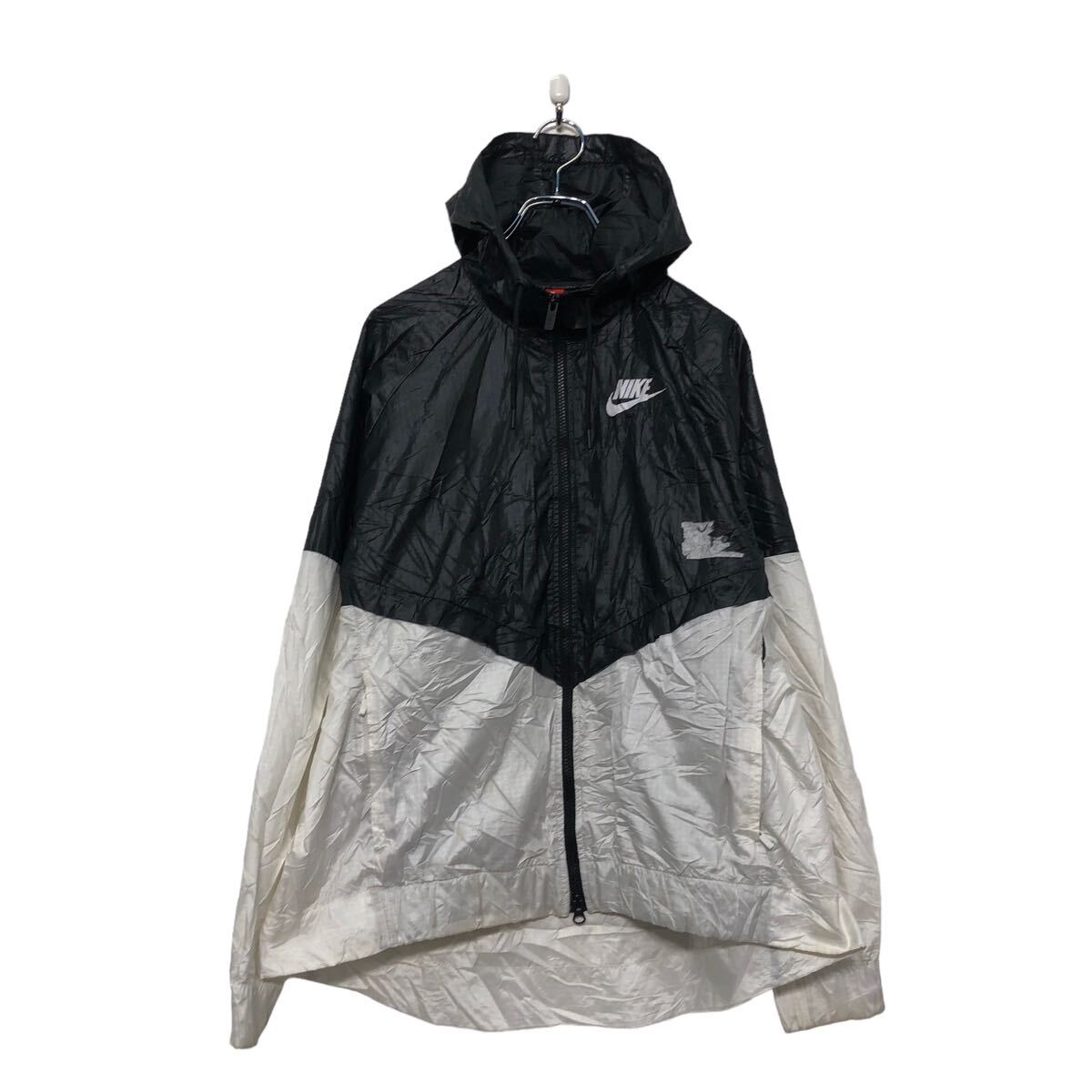 【中古】【古着】 NIKE ジップアップ ナイロン ジャケット ナイキ XL ブラック マウンテンパーカー アウトドア 古着卸 アメリカ仕入 a604-7315