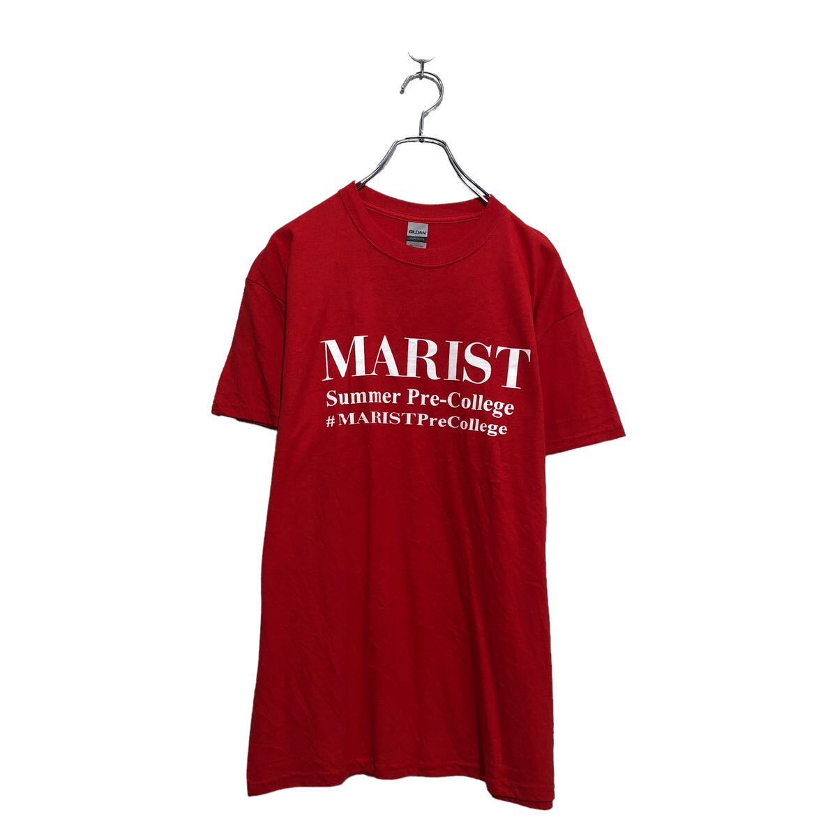 【中古】【古着】 GILDAN 半袖 プリント Tシャツ ギルダン M レッド イラスト クルーネック 古着卸 アメリカ仕入 a604-7378