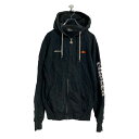 【中古】【古着】 ellesse ロゴ スウェット パーカー レディース S ブラック エレッセ ジップアップ 古着卸 アメリカ仕入 a604-7539