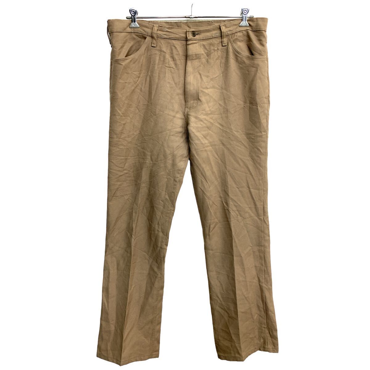 【中古】【古着】 Wrangler スタプレ W40 ラングラー ビッグサイズ ベージュ ポリエステル メキシコ製 古着卸 アメリカ仕入 2405-48