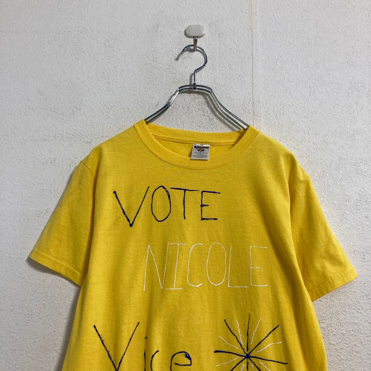 【中古】【古着】 JERZEES 半袖 プリント Tシャツ S イエロー ジャージーズ 古着卸 アメリカ仕入 a605-5287