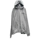 【中古】【古着】 JERZEES プリントスウェット パーカー 2XL ライトグレー ジャージーズ ビッグサイズ 裏起毛 プルオーバー 古着卸 アメリカ仕入 a...