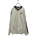 【中古】【古着】 FILA ナイロンプルオーバー M ホワイト ネイビー レッド 切替 フィラ ワンポイントロゴ 古着卸 アメリカ仕入 a605-5875