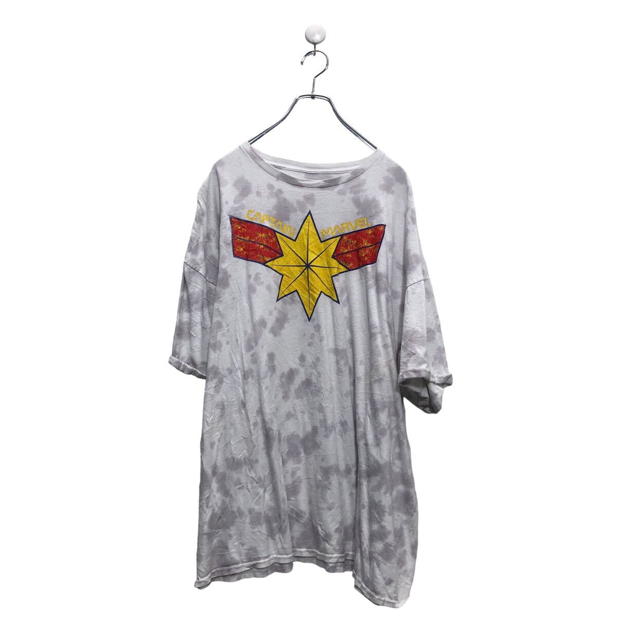 【中古】【古着】 marvel 半袖 タイダイ Tシャツ マーベル 3XL ホワイト ビッグサイズ クルーネック 古着卸 アメリカ仕入 a605-5962