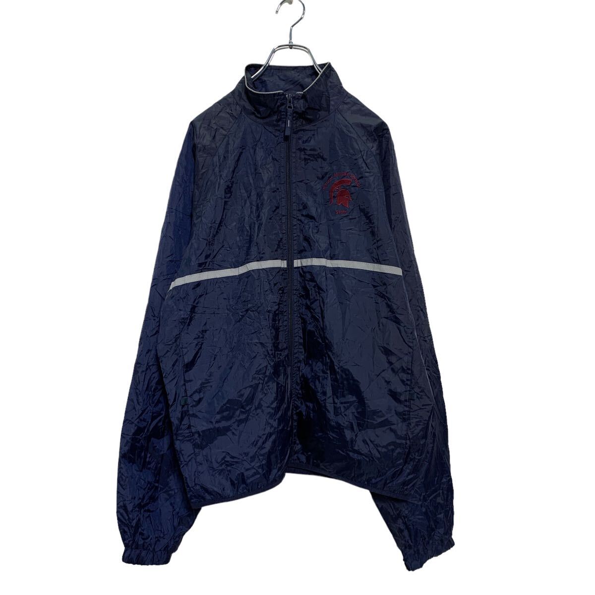 【中古】【古着】 Dunbrooke ジップアップ ナイロンジャケット S ネイビー リフレクター 古着卸 アメリカ仕入 a605-6065