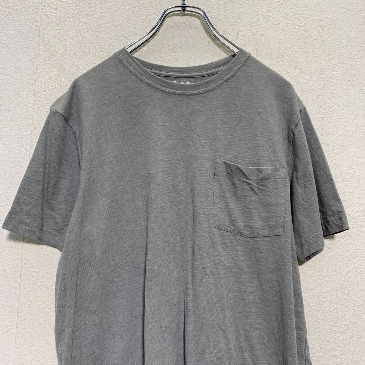 【中古】【古着】 Lee 半袖 無地 ポケットTシャツ M ライトグレー リー クルーネック シンプル 古着卸 アメリカ仕入 a605-6149