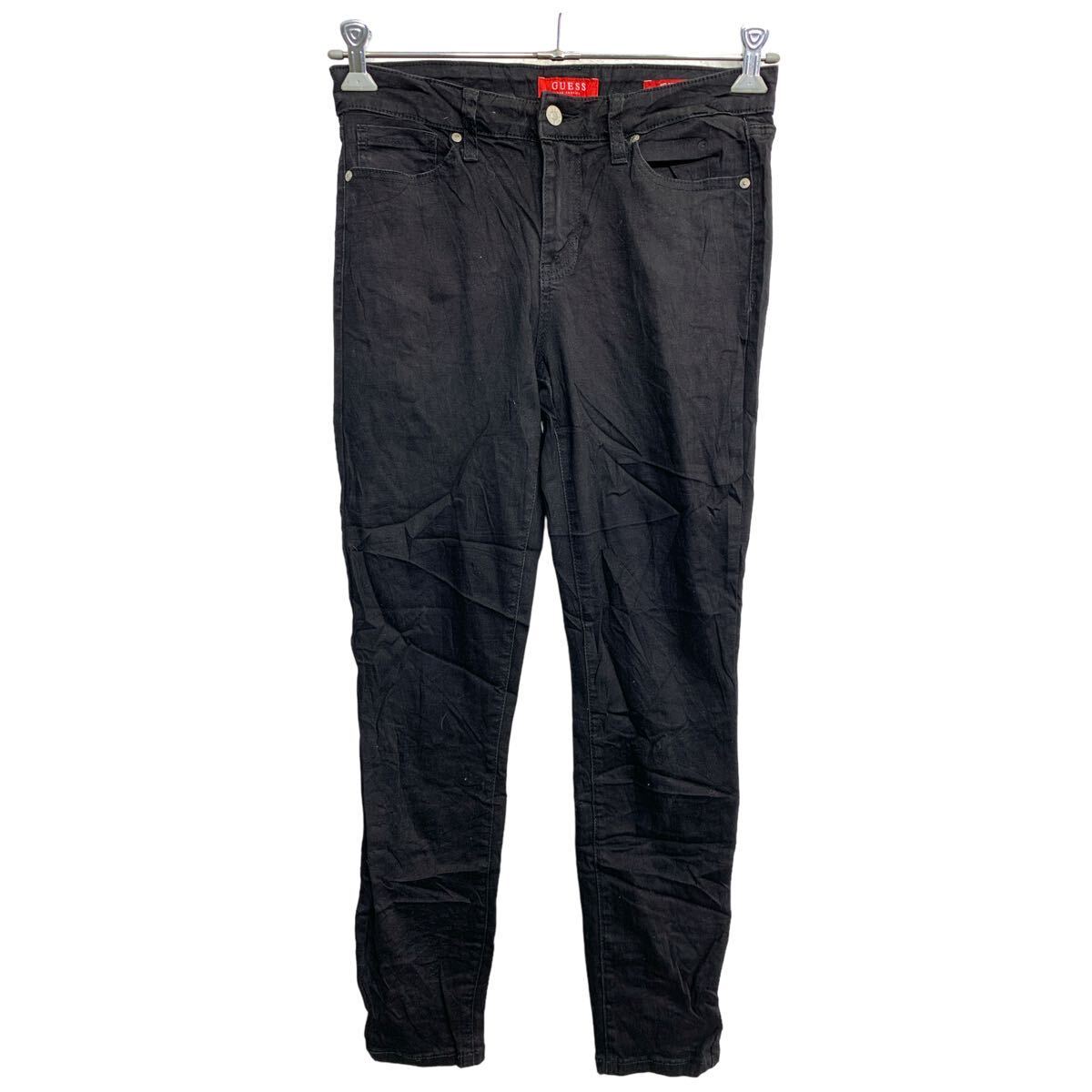 Rakuten - 【中古】【古着】 GUESS デニムパンツ W29 ゲス ミッドライズスキニー レディース ブラック 古着卸 アメリカ仕入 2405-710