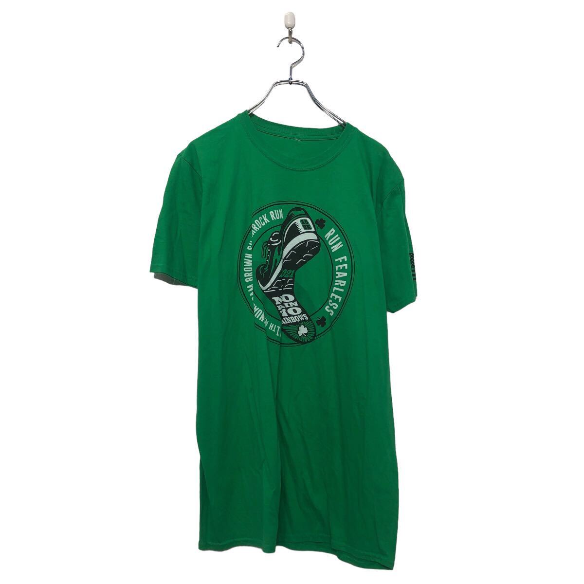 【中古】【古着】 半袖 プリント Tシャツ XL~ グリーン ビッグサイズ バックプリント クルーネック 古着卸 アメリカ仕入 a605-6537