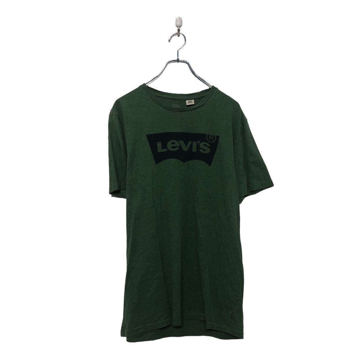 【中古】【古着】 Levi 039 s 半袖 プリント Tシャツ リーバイス M グリーン シングルステッチ クルーネック 古着卸 アメリカ仕入 a605-6584