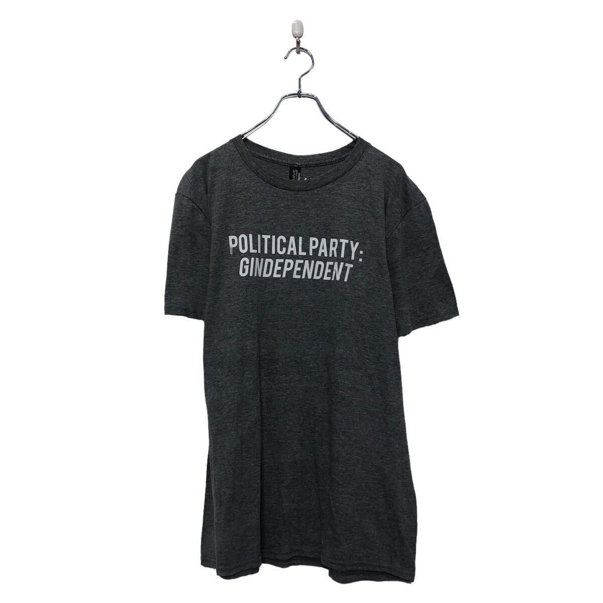 【中古】【古着】 ANVIL 半袖 プリント Tシャツ アンビル L グレー バックプリント クルーネック 古着卸 アメリカ仕入 a605-6596