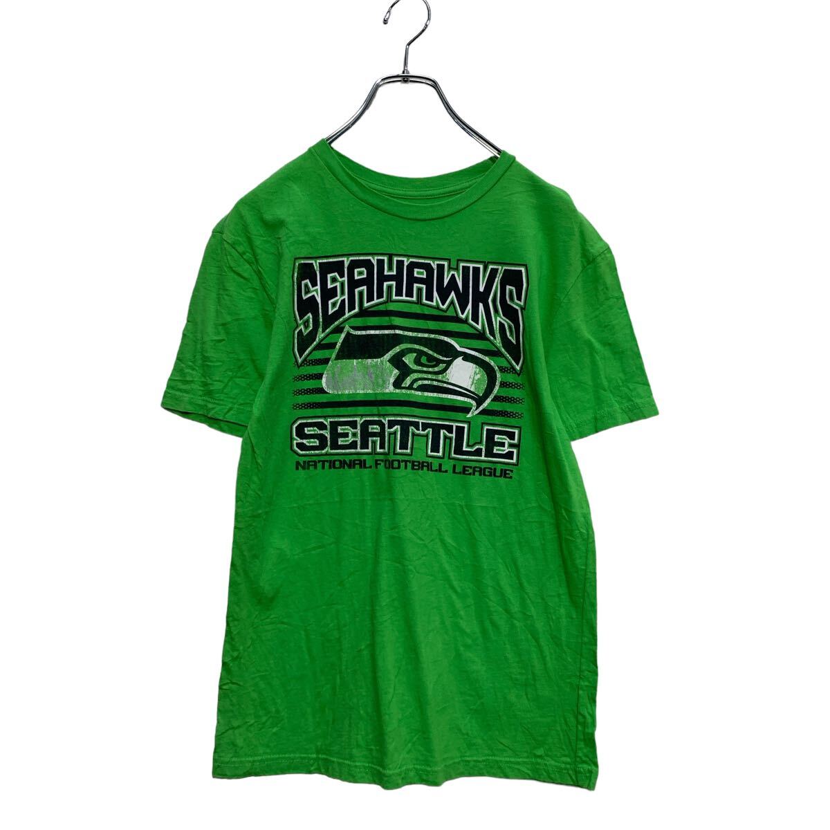 【中古】【古着】 NFL TEAM APPAREL 半袖 プリントTシャツ L 160～ キッズ ライトグリーン エヌエフエル SEAHAWKS 古着卸 アメリカ仕入 a605-6605