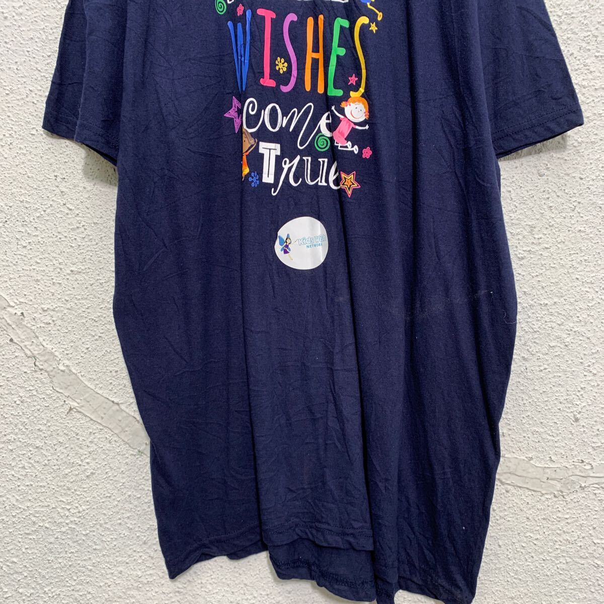 【中古】【古着】 半袖 プリントTシャツ L ネイビー クルーネック 古着卸 アメリカ仕入 a605-6618