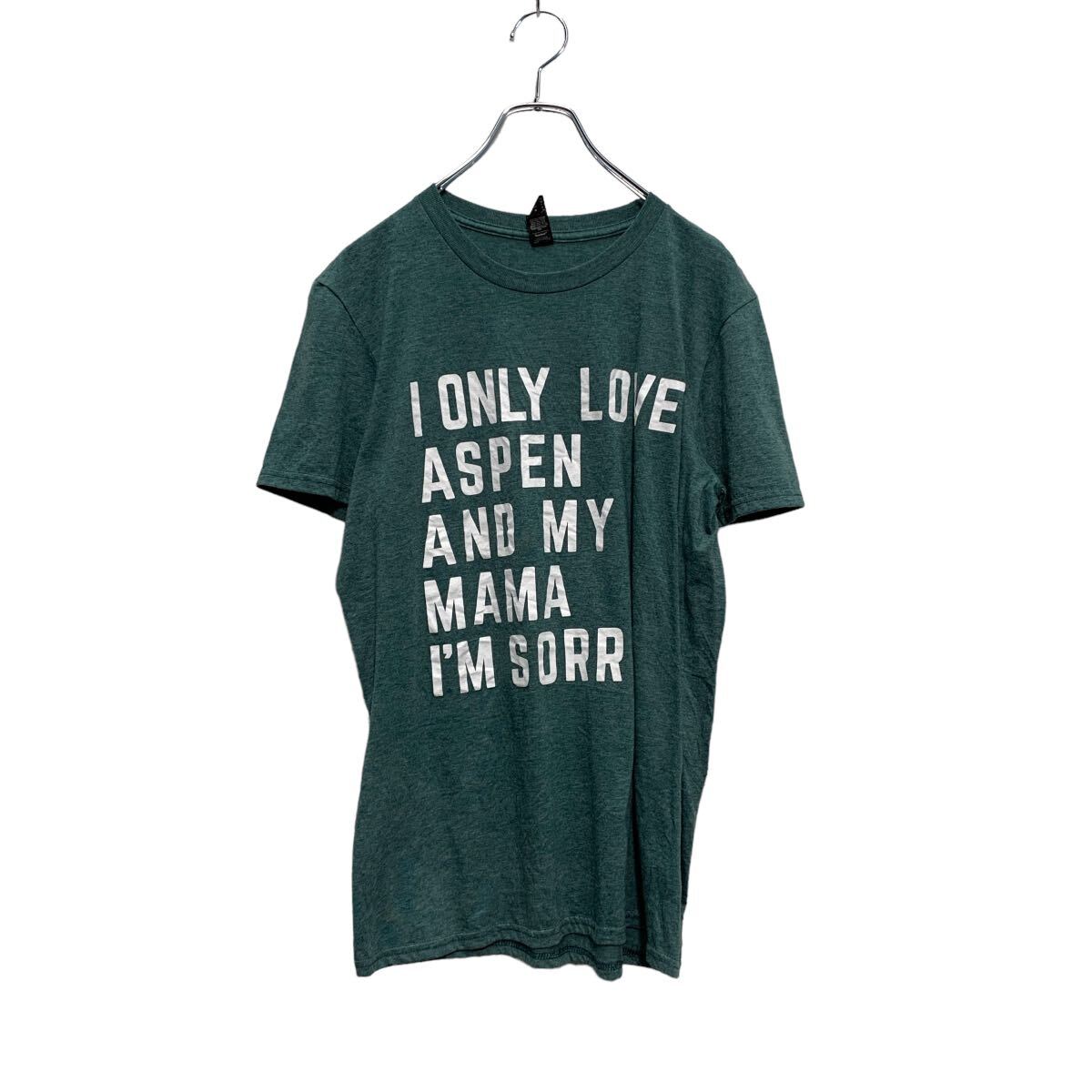 【中古】【古着】 ANVIL 半袖 プリントTシャツ M 杢グリーン アンビル クルーネック 文字 古着卸 アメリカ仕入 a605-6620
