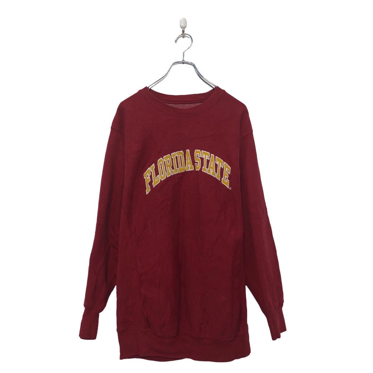 【中古】【古着】 STEVE&BARRYS プリント スウェット トレーナー S レッド 文字 古着卸 アメリカ仕入 a605-6830