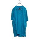 【中古】【古着】 CHAPS 半袖 無地 ポロシャツ XL ブルー チャップス ビッグサイズ ワンポイントロゴ 鹿子 古着卸 アメリカ仕入 a605-6880