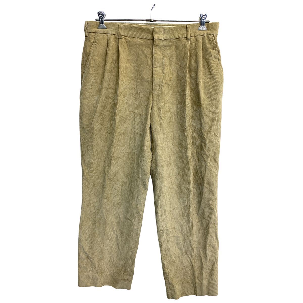 【中古】【古着】 LANDS'END コーデュロイパンツ W36 ランズエンド ビッグサイズ ベージュ コットン 古着卸 アメリカ仕入 2405-1298
