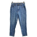 【中古】【古着】 Eddie Bauer デニムパンツ W34 エディーバウアー レディース ルーズフィット ブルー コットン 古着卸 アメリカ仕入 2405-1302