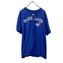 【中古】【古着】 majestic 半袖 プリント Tシャツ M バックプリント マジェスティック ブルー 古着卸 アメリカ仕入 t2405-3032(4)