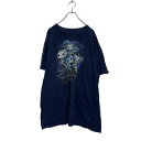 【中古】【古着】 STAR WARS POP TEES 半袖 キャラクター プリントTシャツ 2XL ネイビー スターウォーズ クルーネック 古着卸 アメリカ仕入 a605-7513