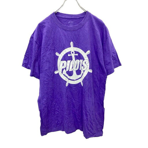 【中古】【古着】 PORT and COMPANY 半袖 プリント Tシャツ Lサイズ パープル コットン 古着卸 アメリカ仕入 t2405-3074 【中古】【古着】 PORT and COMPANY 半袖 プリント Tシャツ Lサイズ パープル コットン 古着卸 アメリカ仕入 t2405-3074