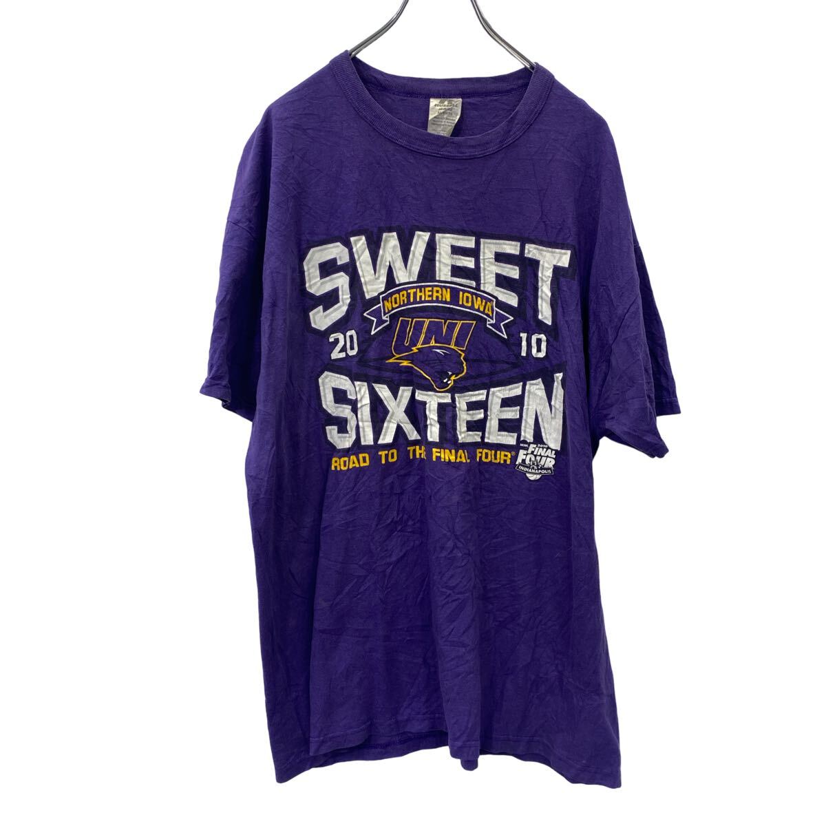 【中古】【古着】 RUSSELL 半袖 プリント Tシャツ XL ラッセル パープル 古着卸 アメリカ仕入 t2405-3138