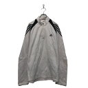 【中古】【古着】 adidas トラックジャケット ジャージ アディダス L ホワイト ハーフジップ スポーツウェア 古着卸 アメリカ仕入 a605-7666