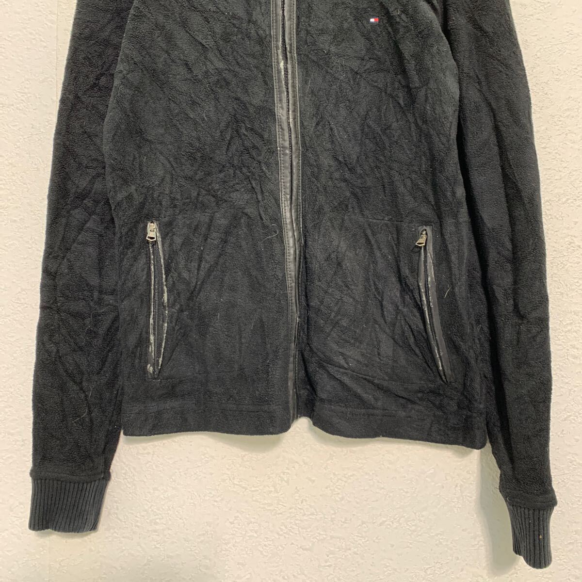 ����šۡڸ���� TOMMY HILFIGER ���åץ��å� �ե꡼�����㥱�å� XS �֥�å� �ȥߡ��ҥ�ե����� ���岷 ����ꥫ���� a605-7786