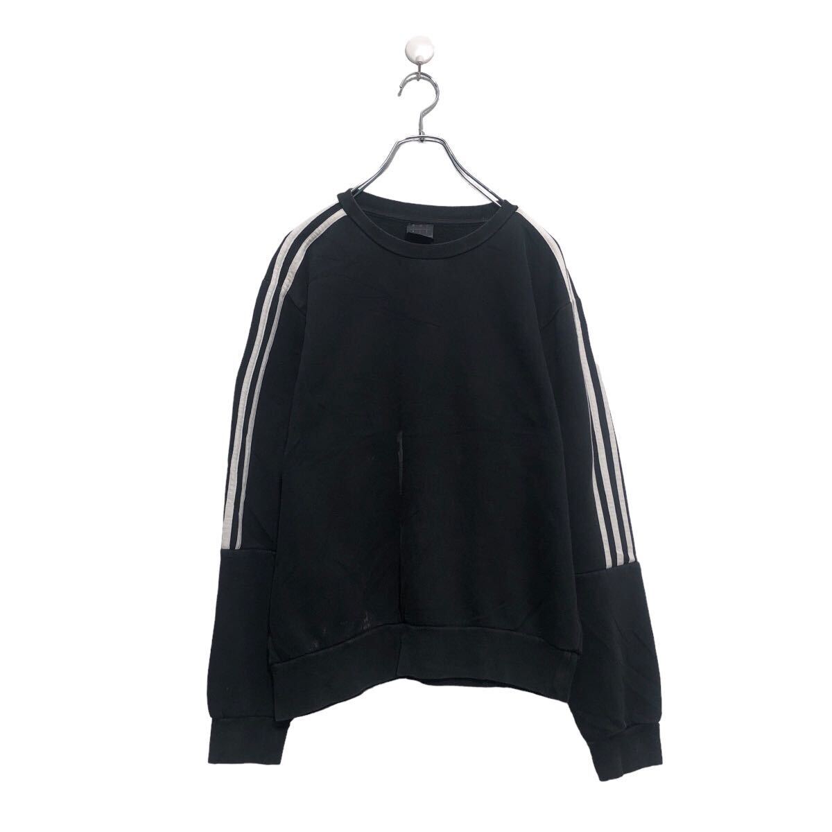 Collaboration - 【中古】【古着】 adidas 無地 スウェット トレーナー アディダス M ブラック 裏起毛 シンプル 古着卸 アメリカ仕入 a605-7814