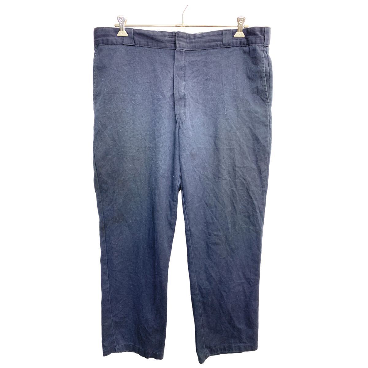 【中古】【古着】 Dickies 874 ワークパンツ W42 ディッキーズ オリジナルフィット ネイビー 古着卸 アメリカ仕入 2405-1554(4.0)