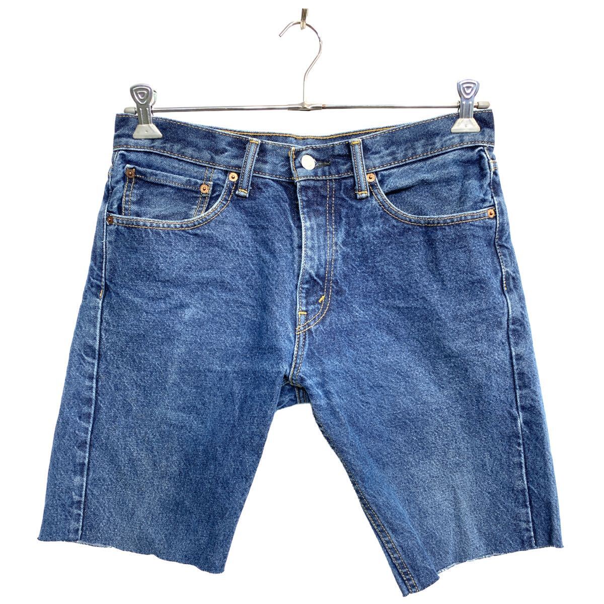 【中古】【古着】 Levi's 505 デニムショートパンツ W31 リーバイス レギュラーフィット インディゴ コットン メキシコ製 古着卸 アメリカ仕入 2405-1603