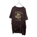 【中古】【古着】 BUFFALO WILD WINGS 半袖 プリントTシャツ XL ブラウン ビッグサイズ クルーネック 古着卸 アメリカ仕入 a605-79...