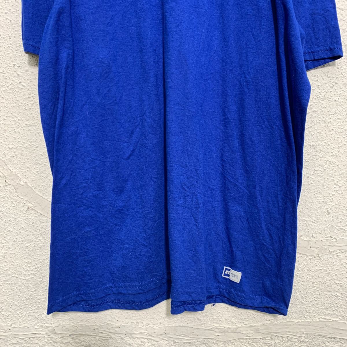 【中古】【古着】 Russell 半袖 ロゴTシャツ L ブルー ラッセル クルーネック 古着卸 アメリカ仕入 a605-8181