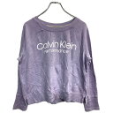 【中古】【古着】 Calvin Klein プリントスウェット トレーナー Mサイズ カルバンクライン レディース ライトパープル 古着卸 アメリカ仕入 t2405-3293(4)