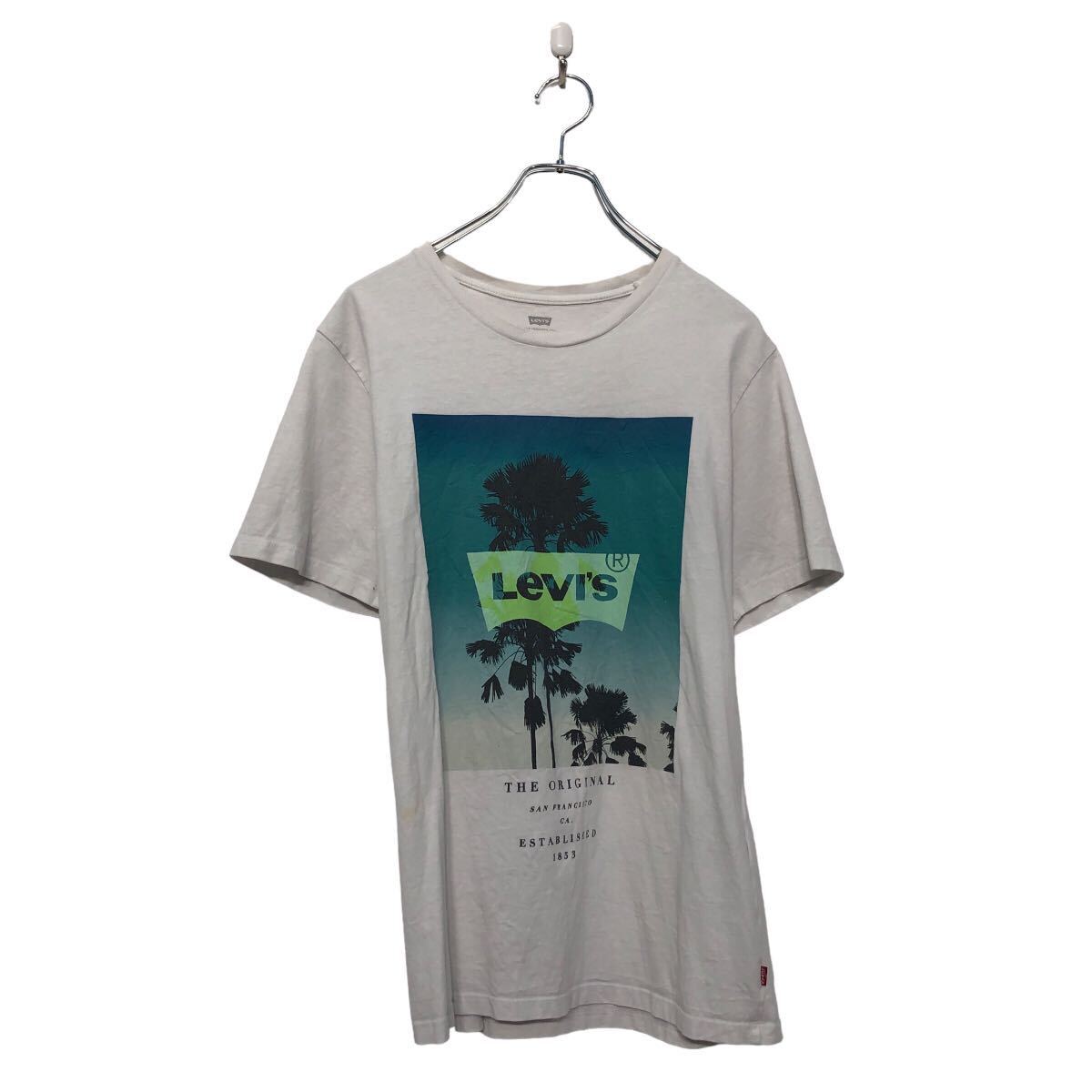【中古】【古着】 Levi's 半袖 プリント Tシャツ クルーネック リーバイス M ホワイト 古着卸 アメリカ仕入 a605-8275