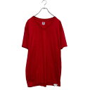【中古】【古着】 Russell 半袖 ロゴTシャツ M レッド ラッセル Vネック 袖ロゴ 古着卸 アメリカ仕入 a605-8295(4)