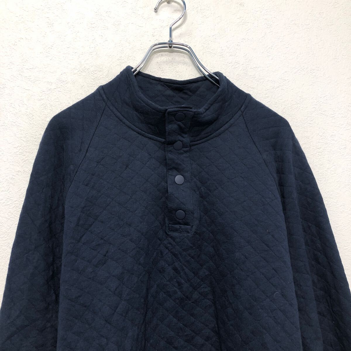 【中古】【古着】 Eddie Bauer ロゴ スウェット トレーナー XL ネイビー ビッグサイズ 古着卸 アメリカ仕入 a605-8311