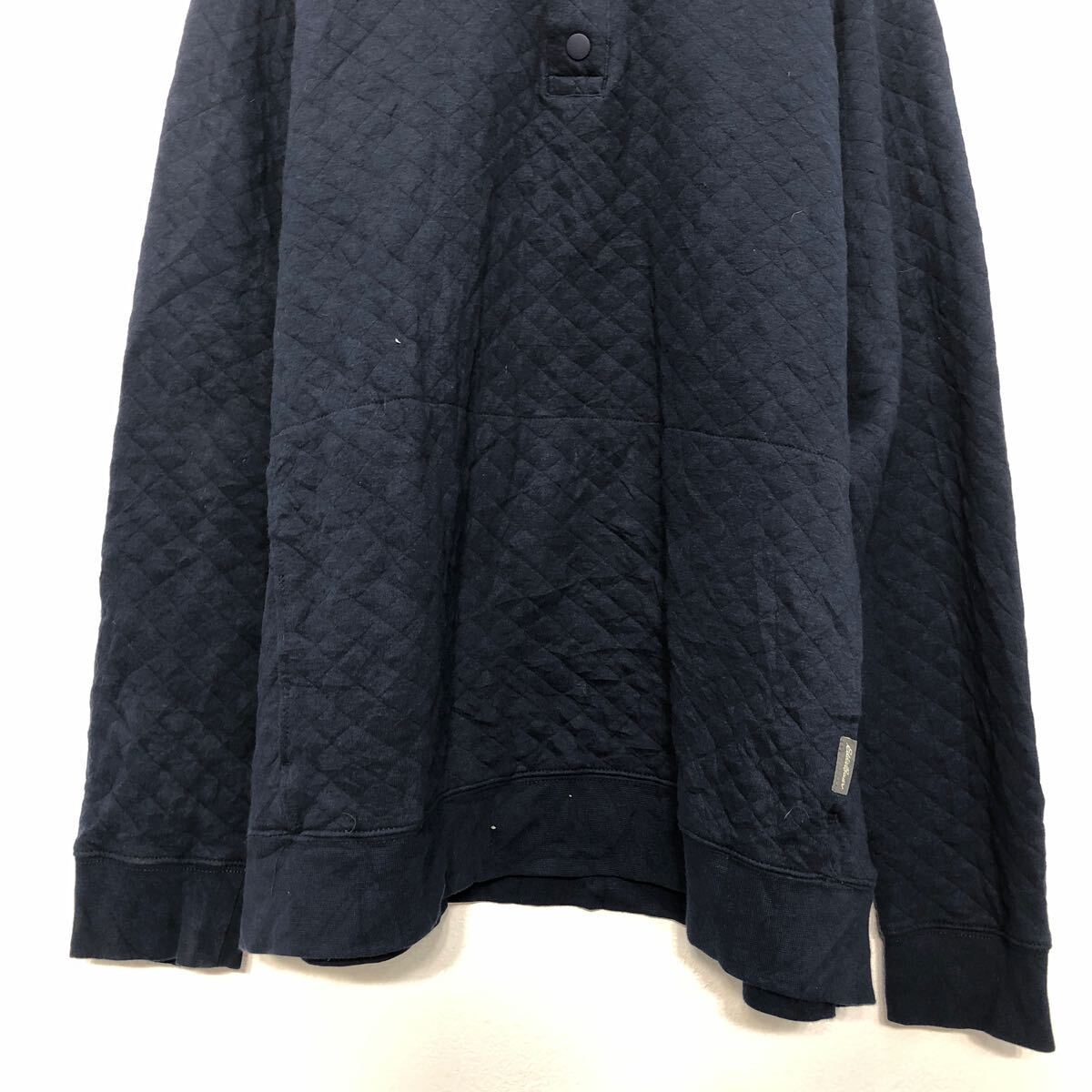 【中古】【古着】 Eddie Bauer ロゴ スウェット トレーナー XL ネイビー ビッグサイズ 古着卸 アメリカ仕入 a605-8311