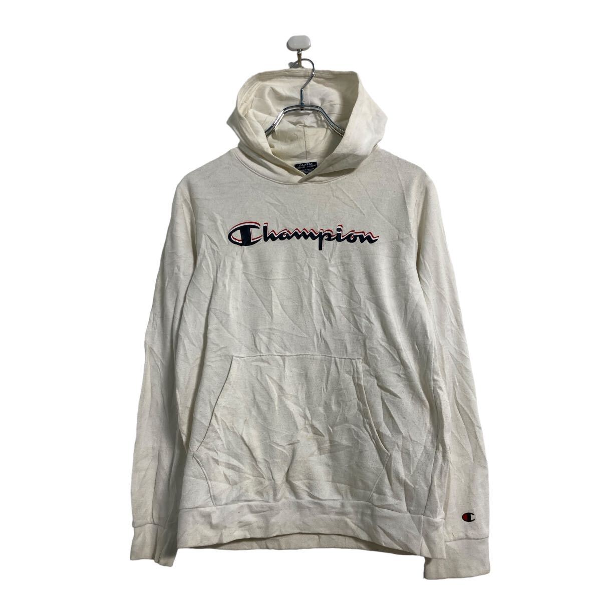 【中古】【古着】 Champion ロゴ スウェット パーカー キッズ XL ホワイト チャンピオン プルオーバー 古着卸 アメリカ仕入 a605-8352